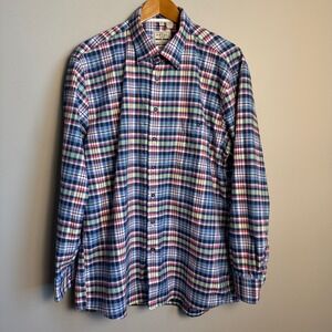 Haupt Germany Mens Plaid Button Down Long Sleeve Shirt‎ Regular Fit Colorful XL